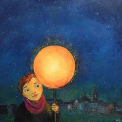 SOLD<br> Lantern<br> 100 x 100 cm <br> Oil on Canvas<br> 2016