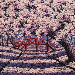 SOLD<br>Bridge of Cherry Blossom III<br>  150 x 100 cm<br> Acrylic on Canvas<br> 2014