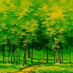 竹音<br> Bamboo Series IX <br> 61 x 46cm <br>  Acrylic on Canvas <br>  2018