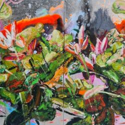 Untitled <br> 76x152cm(diptych) <br> Mixed Medium on Canvas<br> 2022
