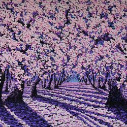 SOLD<br> 櫻花<br> Cherry Blossom <br> 150x100cm(75)<br> Acrylic On Canvas<br> 2015
