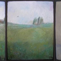 情書<br> Letter<br> 110x40cm(22) (triptych)<br> Oil On Canvas<br> 2014