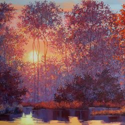 晨曦<br> Violet Twilight<br> 140 x 220 cm (154)<br> Oil on Canvas <br> 2016