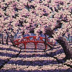 SOLD<br> 櫻花之橋 III<br> Bridge of Cherry Blossom III<br>  150x100cm(75)<br> Acrylic On Canvas<br> 2014