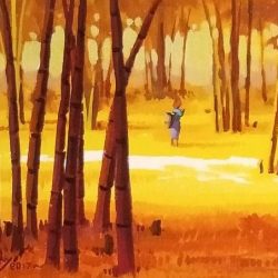 SOLD <br> Pann Kyi Mini Artwork  (13)<br> Acrylic on Canvas