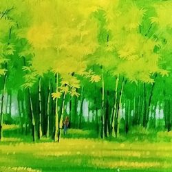 SOLD <br> Pann Kyi Mini Artwork (15)<br>Acrylic on Canvas