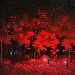 SOLD <BR> 四季 IV <br> Bamboo Series IV <br> 61x46cm(14) <br>  Acrylic On Canvas <br> 2018