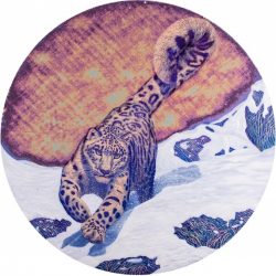 盤繞<br> Surround Around <br> 110cm diameter (61)<br> Oil On Canvas<br> 2017