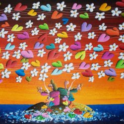Play The Music Of Love Instinctly Connect To The World <br> 100x76cm <br> Acrylic on Canvas <br> 2019