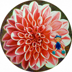 圓-始終完美-大利盛開<br> Circle-Always Perfect-Great Prosperity Blooms<br> 70x70cm(25)<br> Oil on Canvas<br> 2020