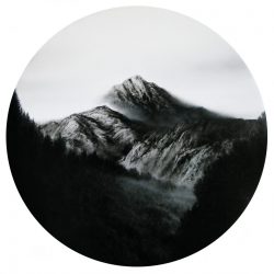 孤峰突起<br> Solitary Peak<br> 60cm diameter (18)<br> Oil On Canvas<br> 2012