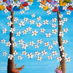 Binding Our Beautiful Worlds With Music Of Love Me Does <br> 100x76cm (38) <br> Acrylic On Canvas <br> 2019