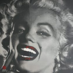 Marilyn Monroe Black Series #1 <br> 100x100cm<br> Acrylic on Canvas<br>