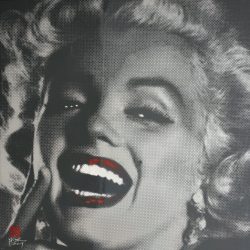 瑪麗蓮夢露黑色系列#1 <br> Marilyn Monroe Black Series #1 <br> 100x100cm(50)<br> Acrylic On Canvas