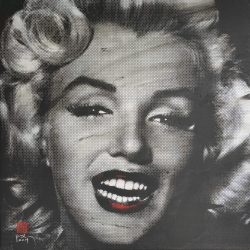 瑪麗蓮夢露黑色系列#2 <br> Marilyn Monroe Black Series #2 <br> 100x100cm(50)<br> Acrylic On Canvas