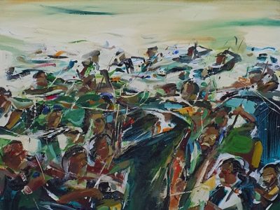 春之頌 <br> Song of Spring <br> 91x122cm <br> Mixed Medium on Canvas <br> 2017 <br>