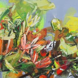 互動的力量 2 <br> Interactive 2<br> 91x173cm(79)<br> Mixed Media On Canvas<br> 2019