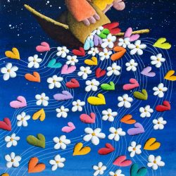 Sparks Of The Heart Of Diamond Quality <br> 100x76cm (38) <br> Acrylic On Canvas <br> 2019 <br>