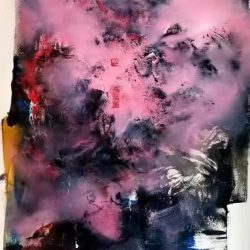 《燃》<br> 40x50cm<br> Mixed Medium on Canvas<br> 2021<br>