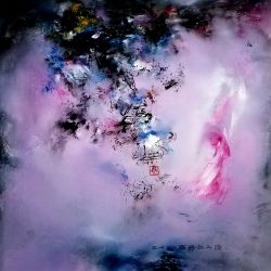 SOLD<br>粉嬌<br> Pink Beauty <br> 60x60cm(18)<br> Mixed Medium On Canvas <br> 2020