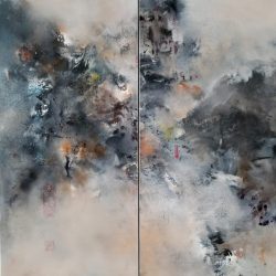 《远影图》100x40cmx2 2018年