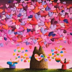 SOLD<br>Spreading ones love for the happiness of all in the years ahead <br> 183x122cm (112)<br> Acrylic on Canvas<br> 2019