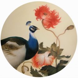 富貴鳥歸來<br> Return <br> 60cm diameter (18)<br> Oil On Canvas <br> 2012