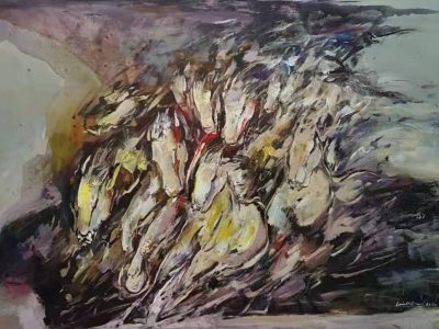 Horses Power <br> 177x122cm <br> Mixed Medium on Canvas <br>