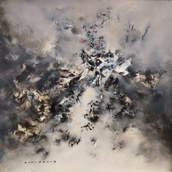 黛青幽靜<br> The Tranquility <br> 80x80cm(32)<br> Mixed Medium On Canvas<br> 2020<br>