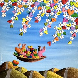 SOLD <br> Feel The Breeze Of Spring In Your Heart <br> 76x76cm(29) <br>  Acrylic On Canvas<br> 2019