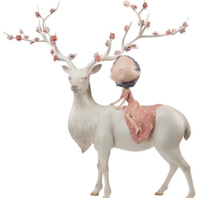 风中的童花 <br> Fairy tales in the wind <br> 70x69x31cm <br> PU & Fiberglass <br> 2017 <br> Edition 99