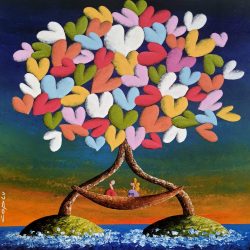 Grow Your Love, Relax and Enjoy The Time Passing <br> 76x76cm <br> Acrylic on Canvas <br> 2023