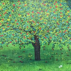 Apple tree<br> 59x42cm<br> Acrylic on Canvas<br> 2020