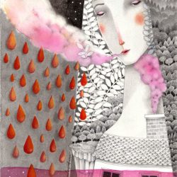 SOLD<br> 命運織手<br> Repression<br> 30x21cm<br> Mixed Medium on Paper<br> 2021