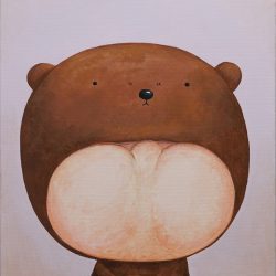 小棕熊 <br> 50x40cm <br> Acrylic on Linen <br> 2022