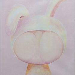 小白兔 <br> 50x40cm <br> Acrylic on Linen <br> 2022