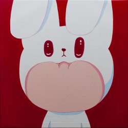 白兔<br> White Rabbit <br> 50x50cm(13) <br> Acrylic On Linen <br> 2022