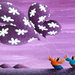 Love Elevates Us Like Children's Kite<br> 122x92cm(56)<br> Acrylic On Canvas<br> 2017