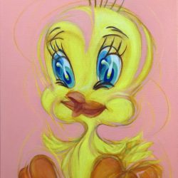 SOLD <br> 既視感-31 崔迪<br> Somewhere In Time-31 Tweety <br> 41x31.5x2cm(6)<br> Acrylic On Canvas<br> 2023