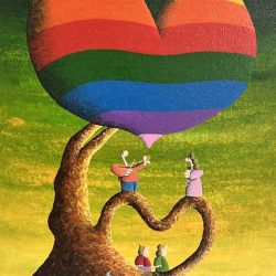 Cuddled By Loving Foundations Of Parents<br> 100x76cm<br> Acrylic On Canvas<br>2022