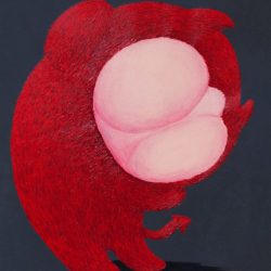 SOLD <br>红毛猫 II<br>Red-Haired Cat I<br>40x53cm(10)<br>Acrylic On Linen<br>2023