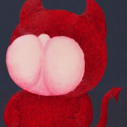 SOLD <br>红毛猫 I <br>Red-Haired Cat II<br>40x53cm(10)<br>Acrylic On Linen<br>2023 40x50cm(10)<br> Acrylic On Linen<br> 2023