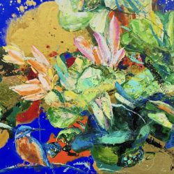 憩息 <br> Emperor Series-Resting<br> 73x60cm (22)<br> Mixed Media On Canvas<br> 2024