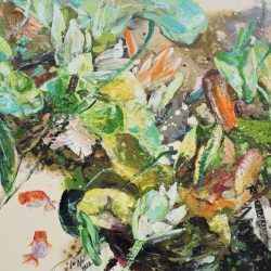 戀人 <br> Lover<br> 73x60cm (22)<br> Mixed Media On Canvas<br> 2024