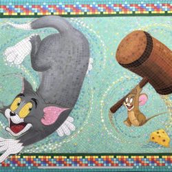湯姆與傑利2 <br> Tom M Jerry 2<br> 72.5x53cm(20)<br> Acrylic On Canvas<br> 2024