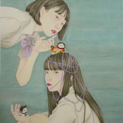 凝視 <br> Gaze<br> 120x91cm (55)<br> 紙本設色 Colour On Paper<br> 2022