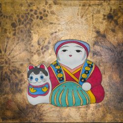 白日夢 <br> Day Dream<br> 32x46cm (7) <br> 紙本設色、金屬箔Colour On Paper & Metallic Foil<br> 2023