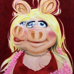 既視感-豬小妹<br>Somewhere In Time- Miss Piggy <br> 45.5x38cm(8) <br> Acrylic On Canvas <br> 2024