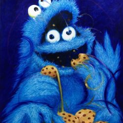 既視感-餅乾怪獸 <br> Somewhere In Time-Cookie Monster <br> 45.5x38cm(8) <br> Acrylic On Canvas <br> 2024