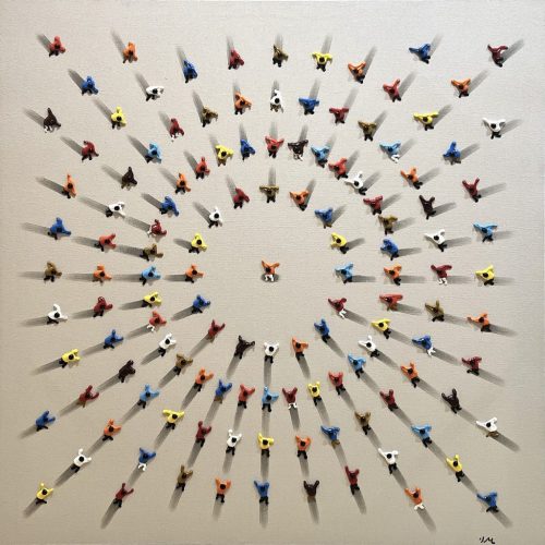 人<br> People<br> 83x83cm(34) <br> Acrylic On Linen<br>